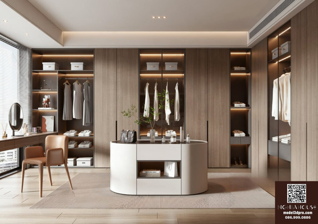 Free 3ds Max Walk-In Closet 3D Model – V-Ray Render_7080 - 3D Models Pro