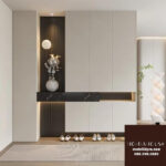 Modern Entryway Cabinet with Decorative Statue – Free 3ds Max Vray Model_5046