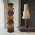 3D Floor Lamp Made of Wood 3ds Max V-Ray Render_4343