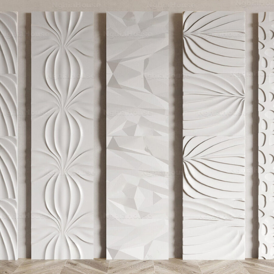 3D Wall Panel 3ds Max Model V-Ray Render Modern Interior Wall Decoration_8171