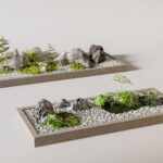 3ds Max Model Vray – Zen Interior Wall with Stone Lions and Calligraphy Art_3443