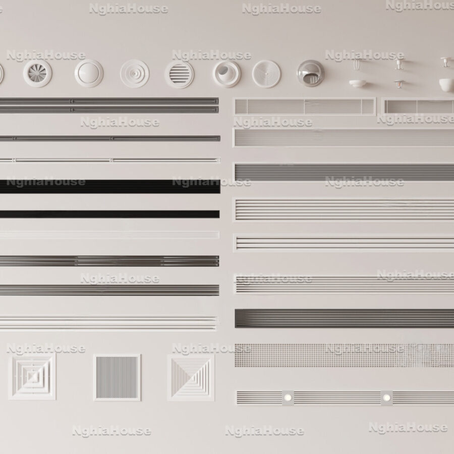 Air Conditioning Vent & Grille 3D Model Set – 3ds Max CoronaVray_7172