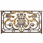 Baroque Style Metal Fence 3D Asset for ArchViz High-Quality Vray