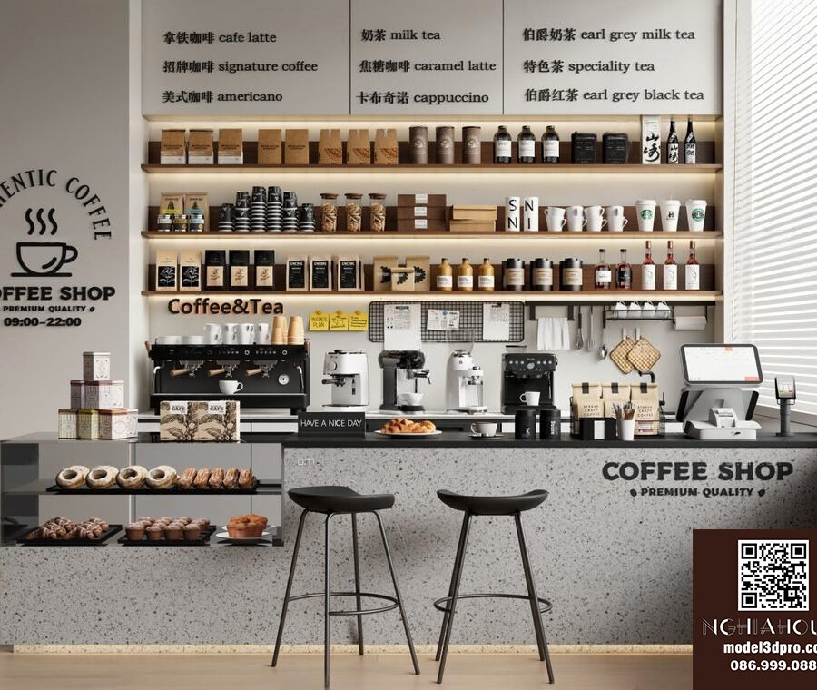 Coffee Shop Counter SketchUp Model_5066