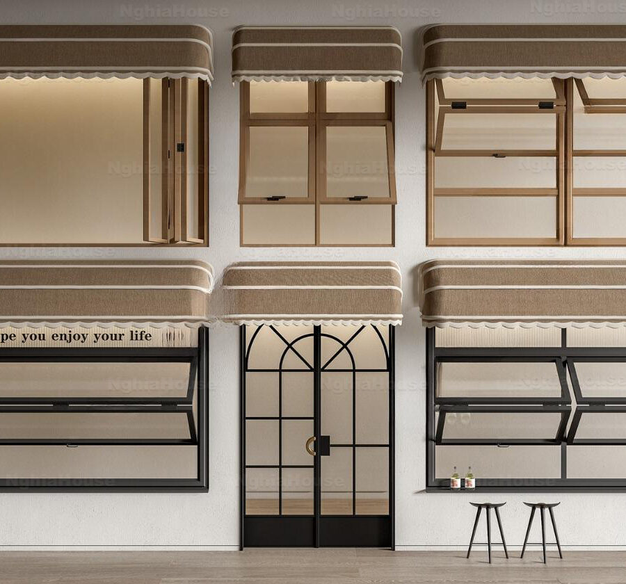 Commercial Window & Awning 3D Model Collection Vray Render Ready_4217