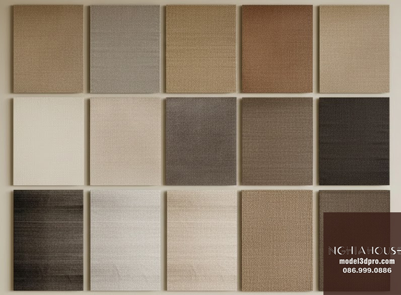 Corona Render Fabric Material Swatches_3384