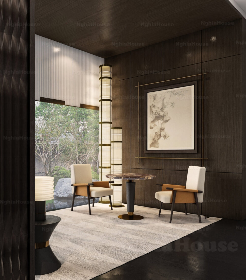 Elegant Japanese Tea Corner Interior Design_8349VR - 3D Models Pro