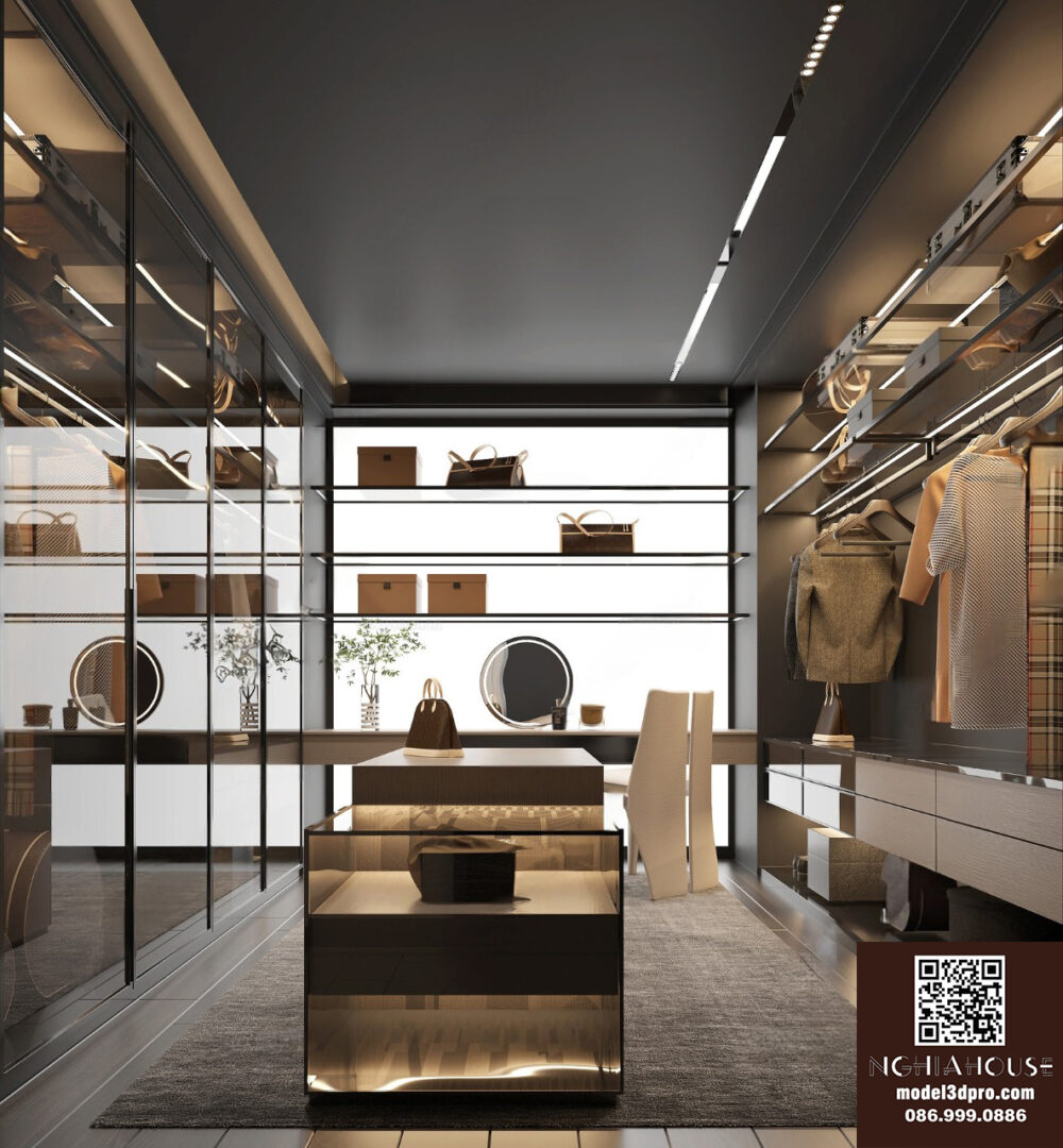 Free SketchUp 3D Model – Luxury Walk-in Closet Interior Design - 3D ...
