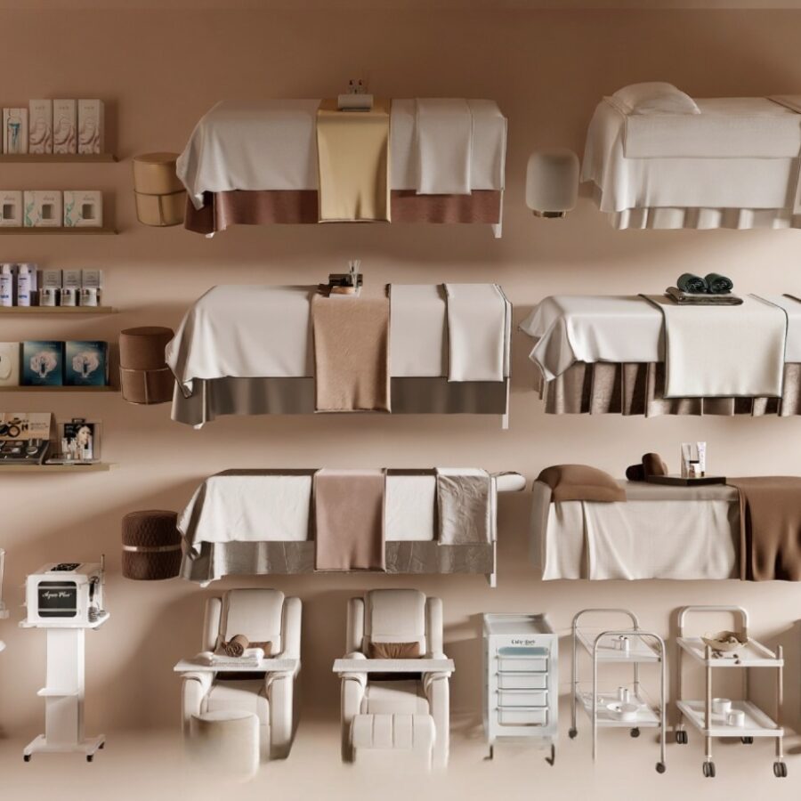 Free Spa Equipment & Massage Bed 3D Model – SketchUp & 3ds Max Download_0741