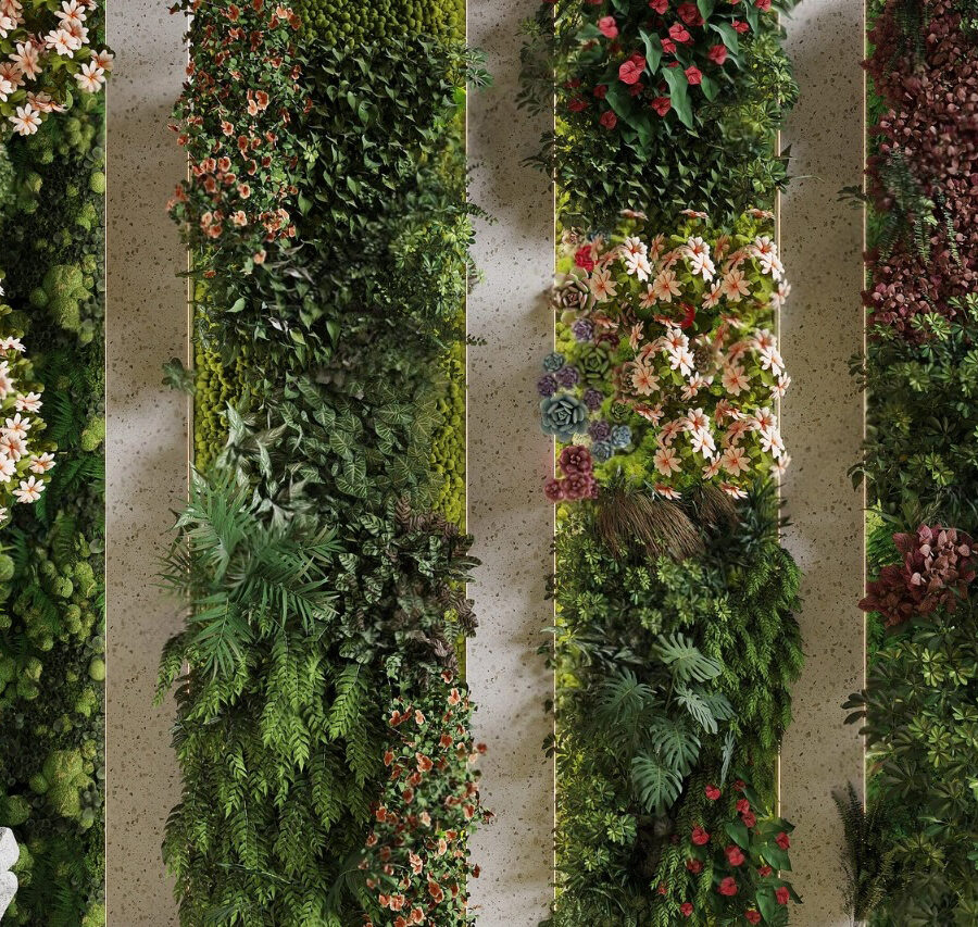 Free Vertical Garden 3D Model – High-Quality 3ds Max Asset9402