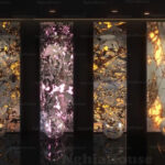 Golden Marble Wall Texture with Lighting Effect_7543 Vray render