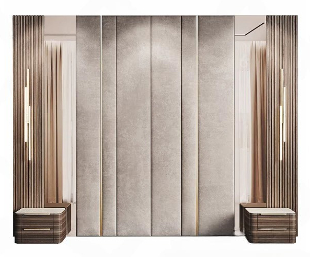 Luxury Bed Wall Panel (V-Ray)_3849