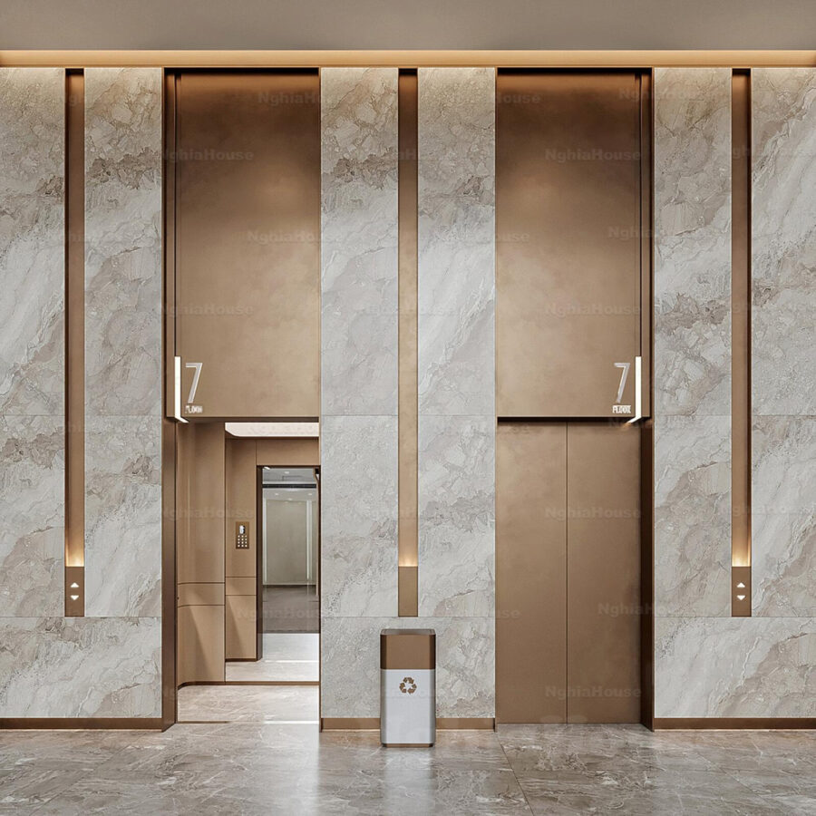 Luxury Elevator Lobby 3D Model – High-End 3ds Max Corona Render Interior Scene _4912