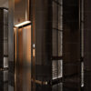 Luxury Elevator Lobby Scene Polished Brass Metal & Black Marble Interior_6248