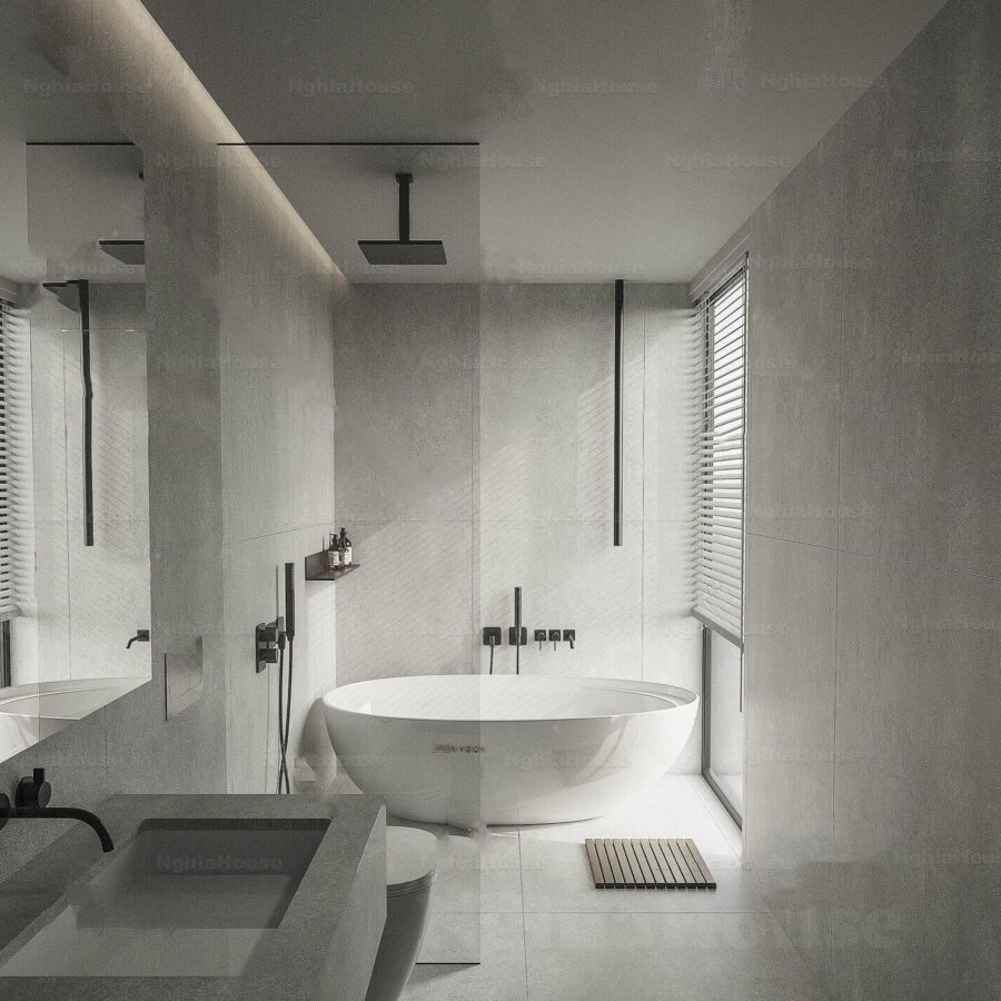 Minimalist Bathroom Design 3D Scene – V-Ray Render Ready_1965