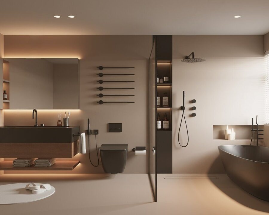 Minimalist Bathroom Interior Design – Free 3ds Max Corona Scene9387
