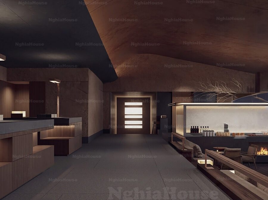 Minimalist Lobby  Bar Counter 3ds Max Vray Model  Free Download_4960