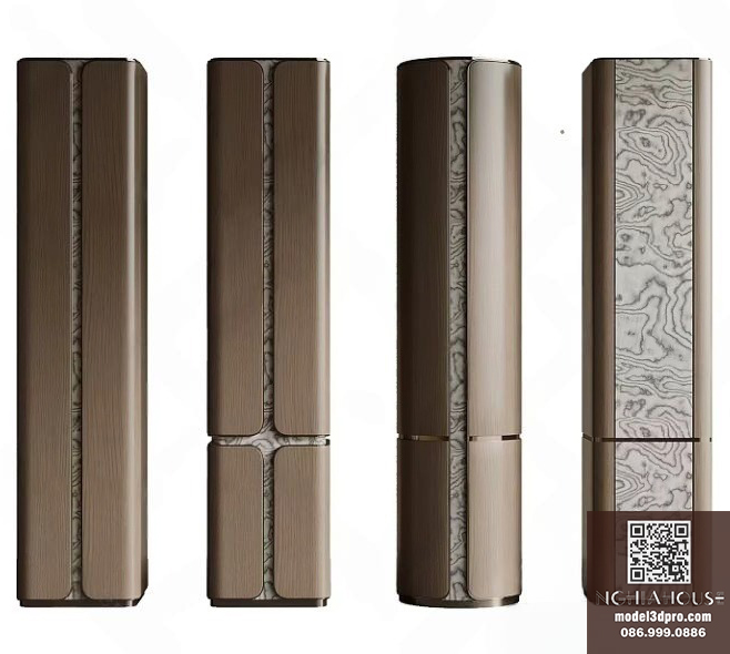 Modern Decorative Column 3D Model – Luxury Architectural Pillar  3ds Max V-Ray Render File_5784