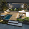 Modern Outdoor Terrace with Jacuzzi and Lounge Area_3467VR