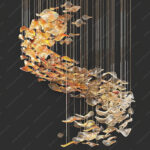 Sculptural Crystal Chandelier 3D Model – 3ds Max V-Ray Decorative Pendant Light_6964