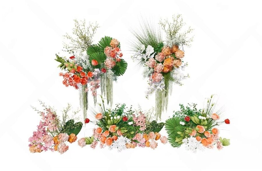 Tropical & Wedding Flower Bouquet SketchUp Models_1123