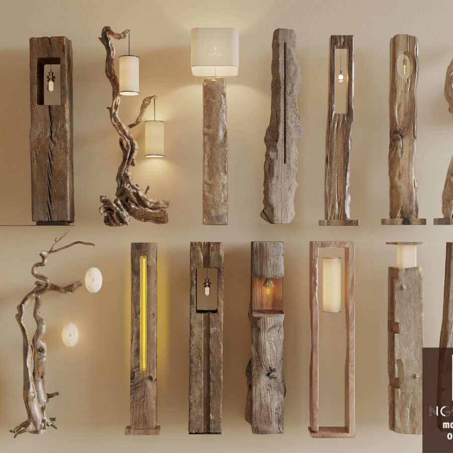 Wooden Floor Lamp 3ds Max Model – Photoreal V-Ray Lighting Render_0992