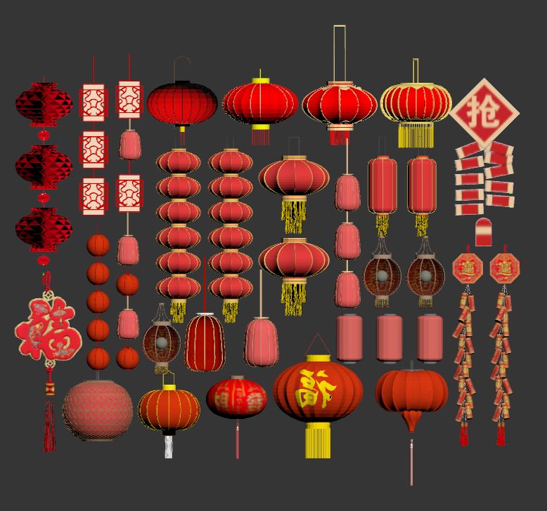 3D Lantern Models for Download – High Quality V-Ray Render