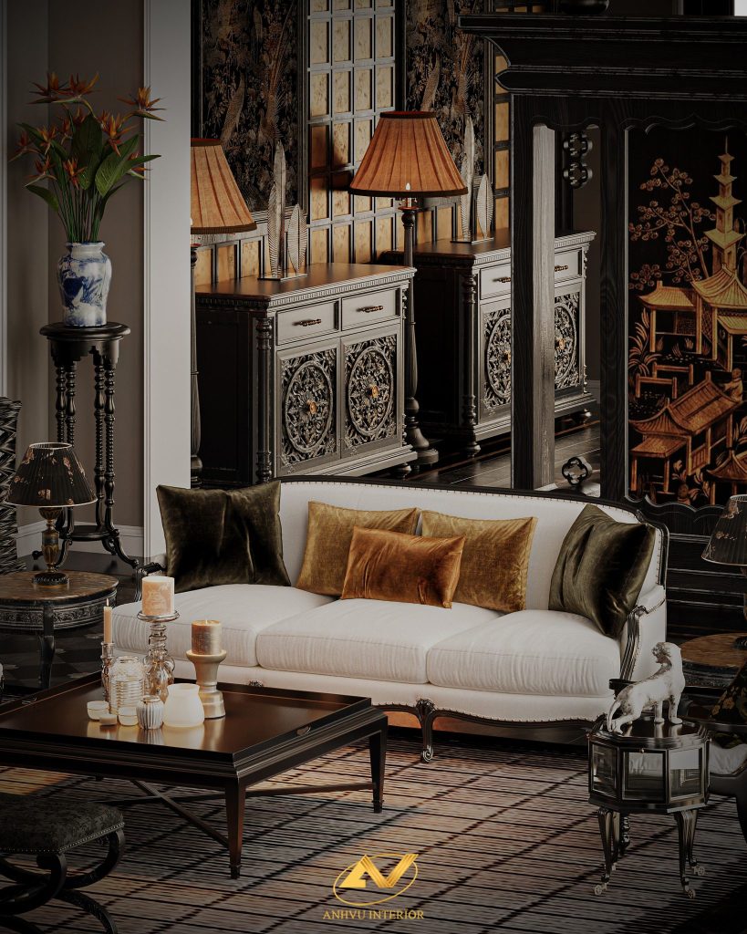 3Ds Max Indochine Living Room Interior Model Download by Nguyen Kim ...