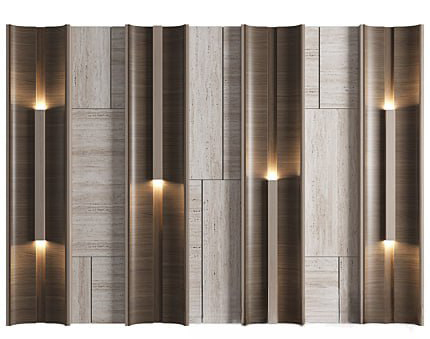 Contemporary Wall Cladding with Lighting 3ds Max Corona