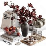 Flower Vase & Books Decor 3D Model – Corona Renderer_2104