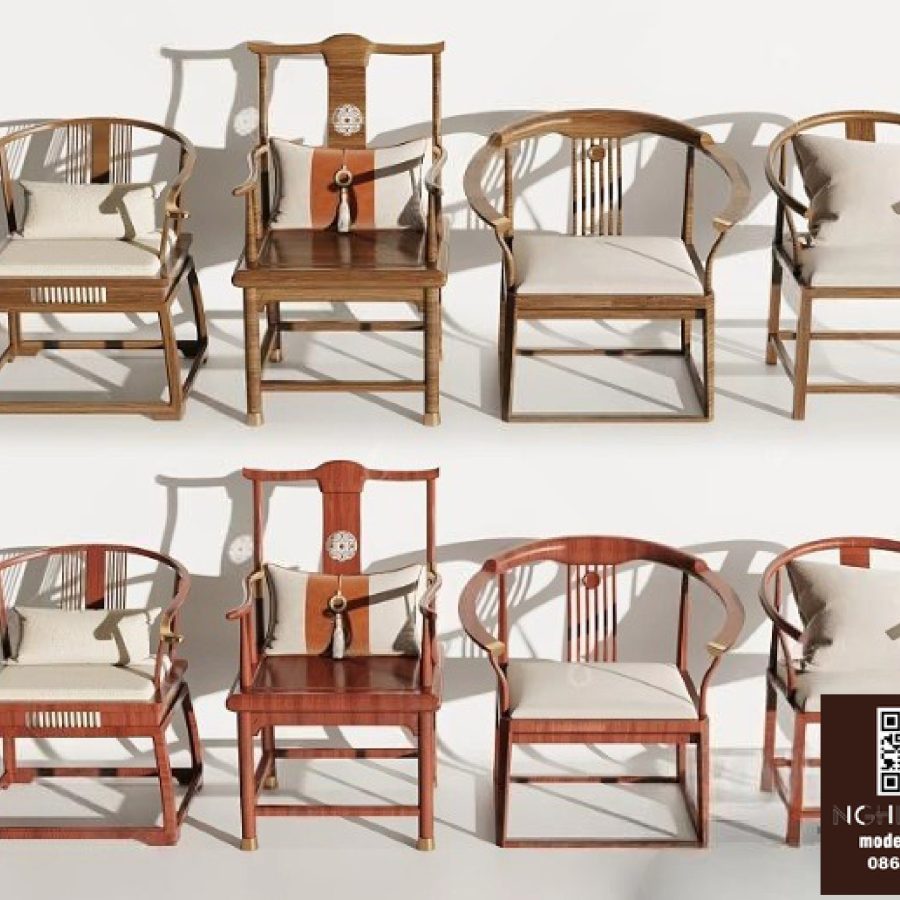 Luxury Modern Chair Set 3D Model – 3ds Max V-Ray