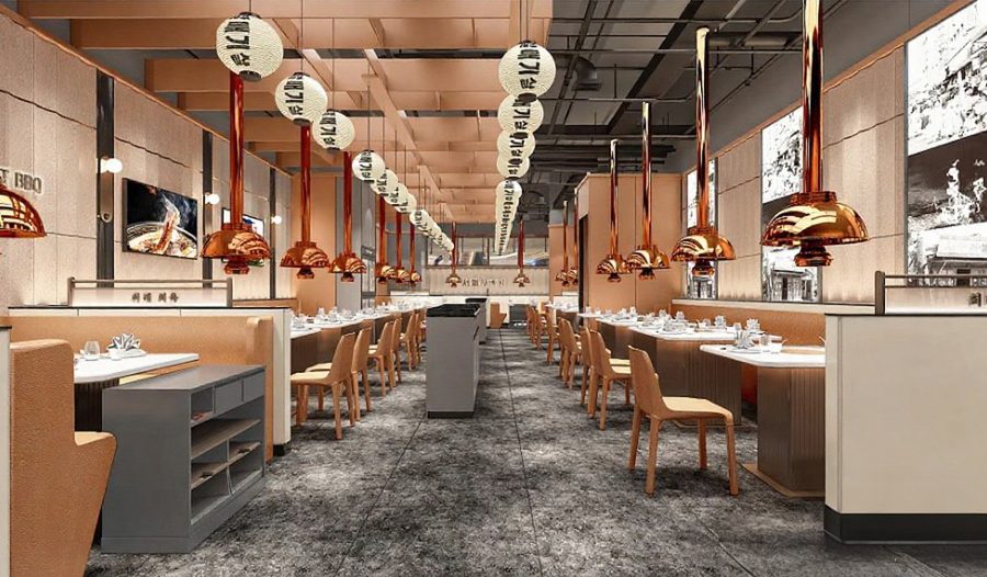 Hotpot and BBQ Restaurant Interior Design 3D Model – 3ds Max, V-Ray / Corona