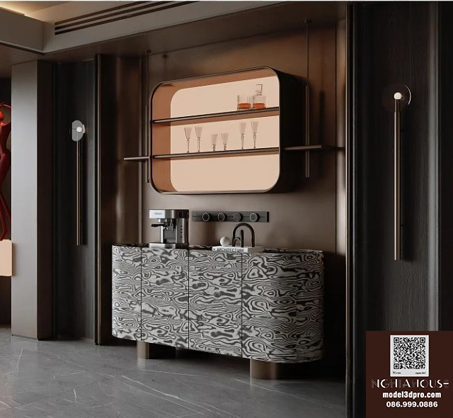 SET 30 Models 3DSMAX Cabinets Decor N338