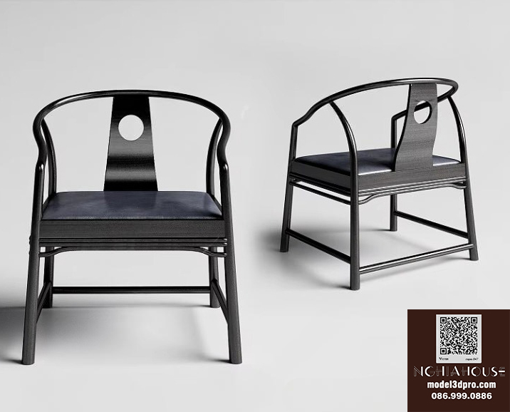 Indochine Style Wooden Chair 3ds Max Model – V-Ray_4452