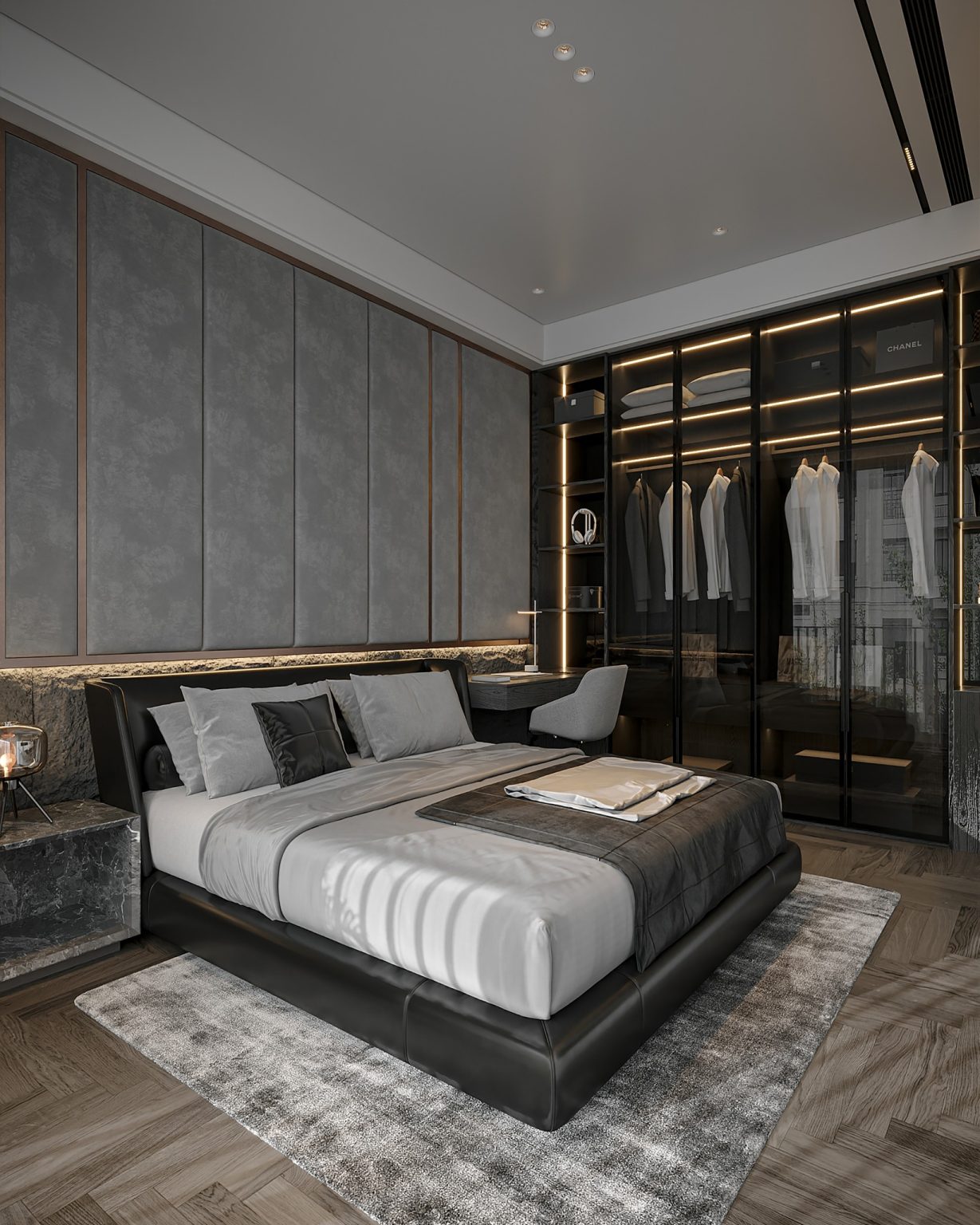 Luxury Contemporary Bedroom Design 3ds Max File Full Interior Scene ...