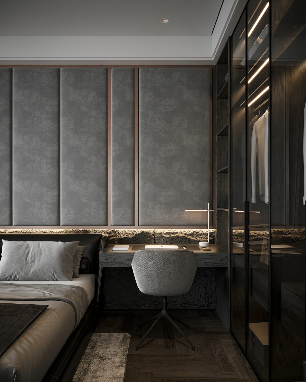 Luxury Contemporary Bedroom Design 3ds Max File Full Interior Scene ...