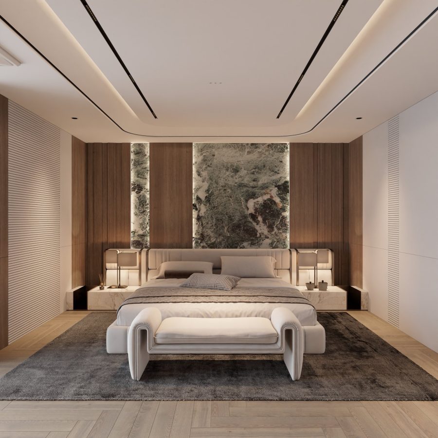 Luxury Modern Bedroom Interior Scene – 3ds Max 3D Model By Trung Hau Tran