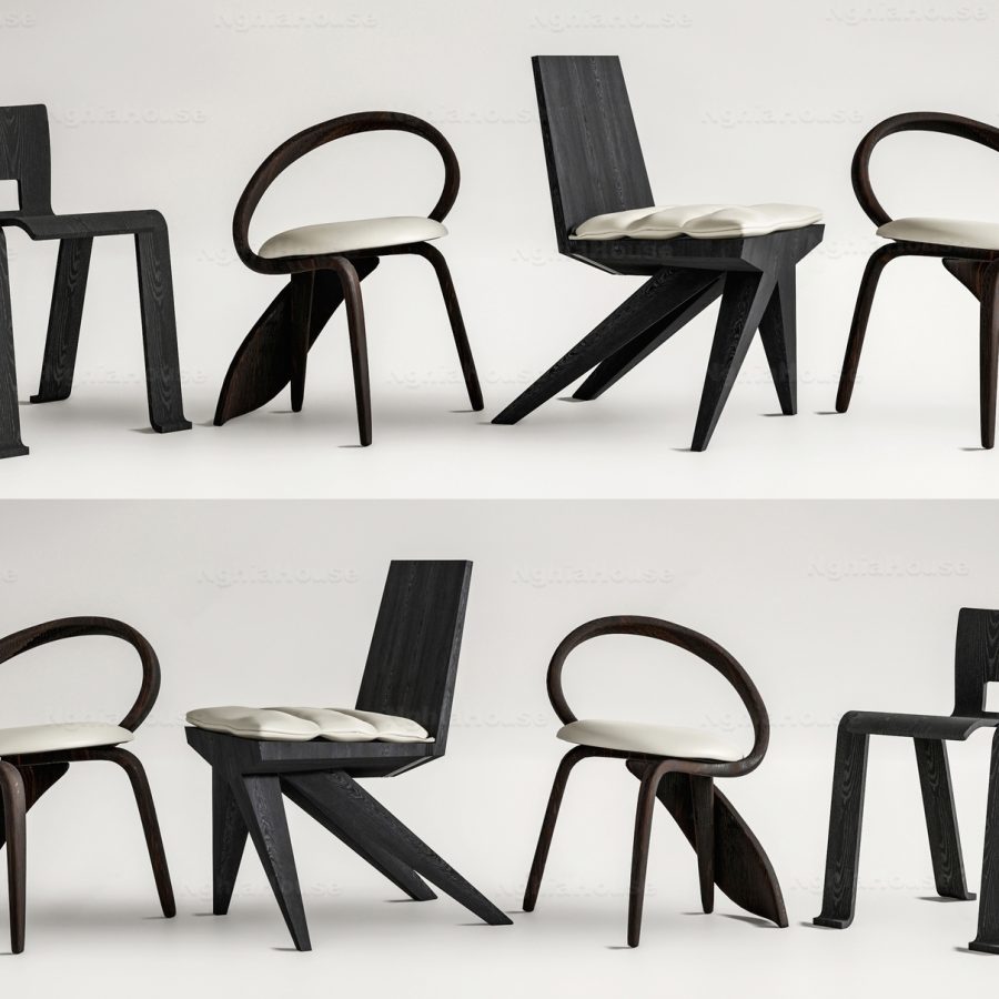 Minimalist Designer Chair Collection – 3ds Max V-Ray Render