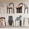 Modern Sculptural Chair Set 3D Models – High Quality V-Ray_3042