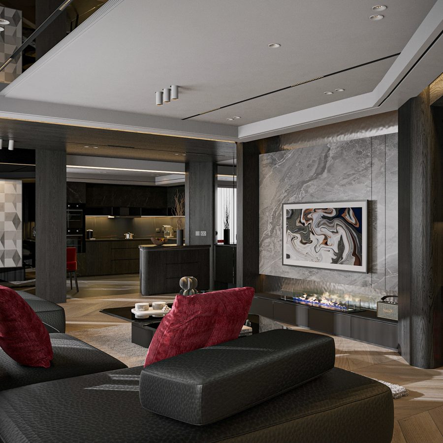 Premium Living Room Interior 3D Models Pack