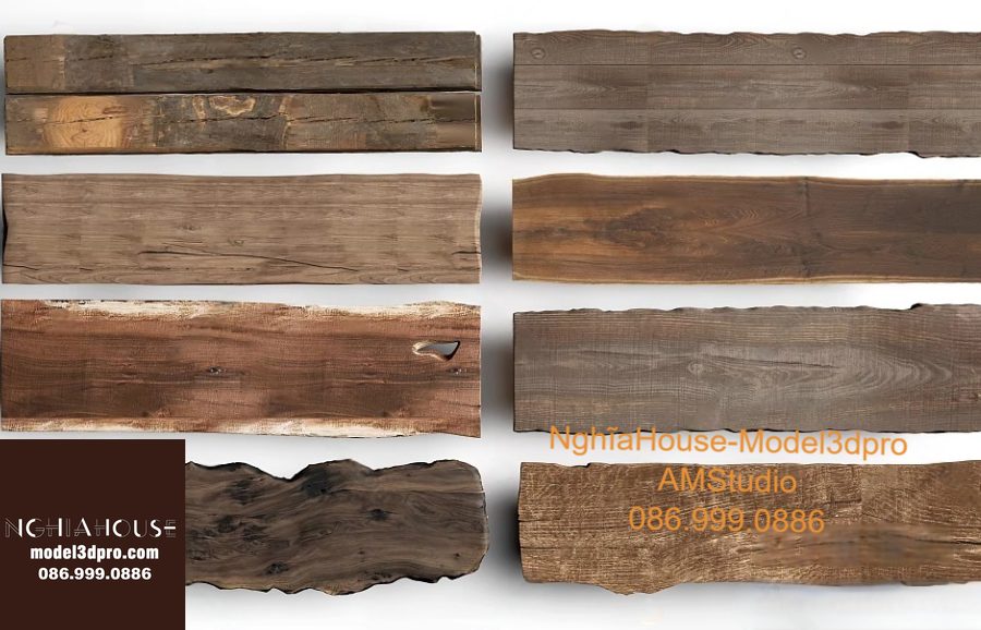 Realistic Wooden Board 3ds Max Model Collection_3427