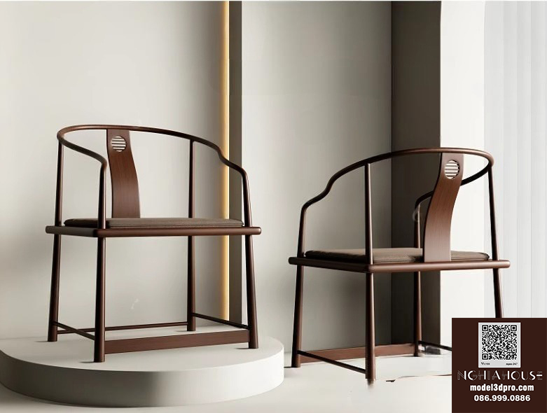 Wooden Armchair 3ds Max Model – V-Ray Render_2464