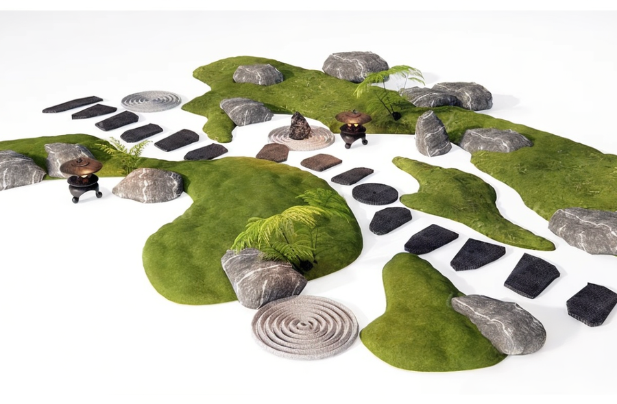 Zen Garden Elements 3D Assets – 3ds Max V-Ray Render_8467