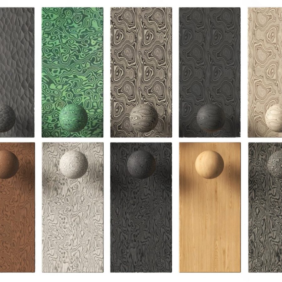 Set 30 Interior & Exterior Material 3D Models – Concrete, Wood, Stone | 3ds Max