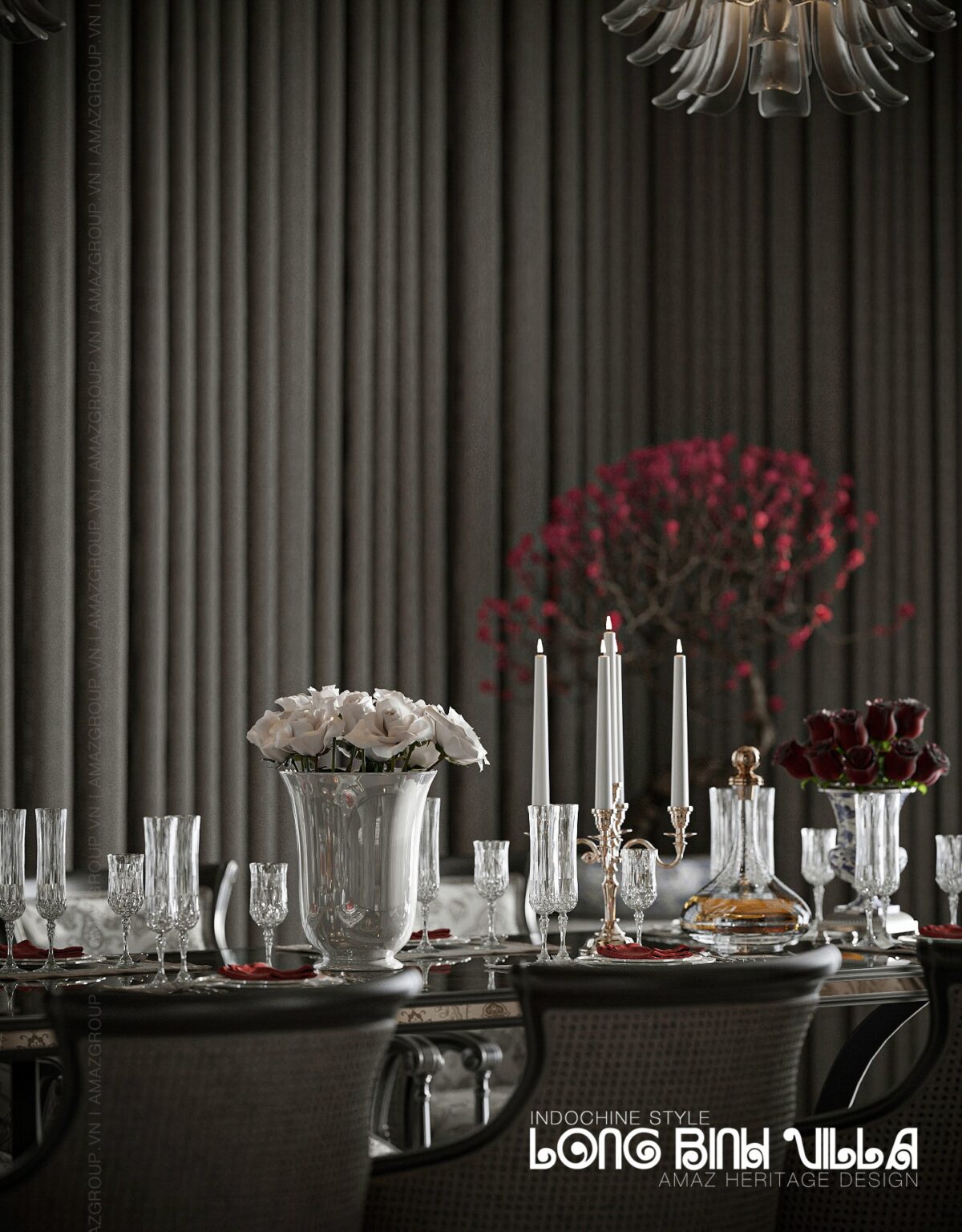 3D Indochine Living Room – Kitchen Interior Model Download by Tran Tien Viet - Ảnh 11