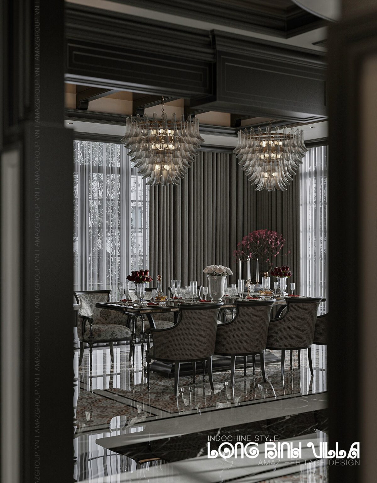 3D Indochine Living Room – Kitchen Interior Model Download by Tran Tien Viet - Ảnh 9