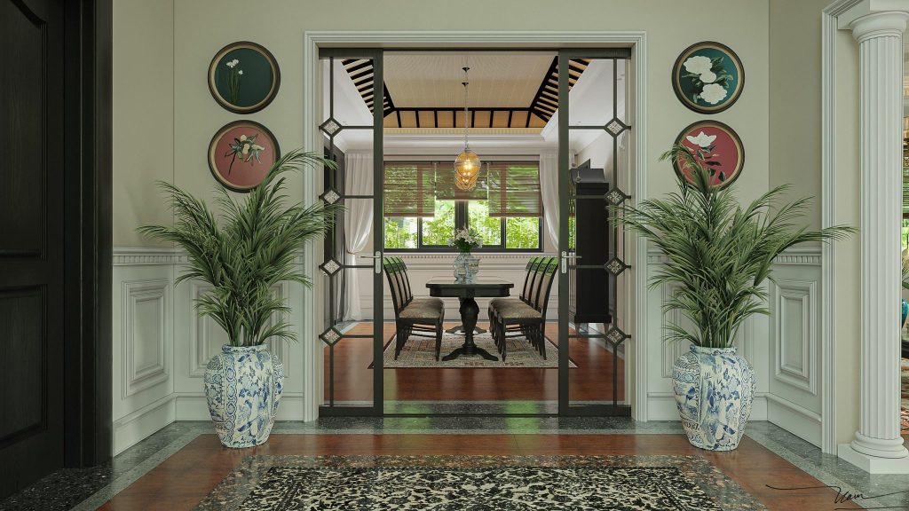 3Ds Max Indochine Living Room – Kitchen Interior Model Download By Nam ...