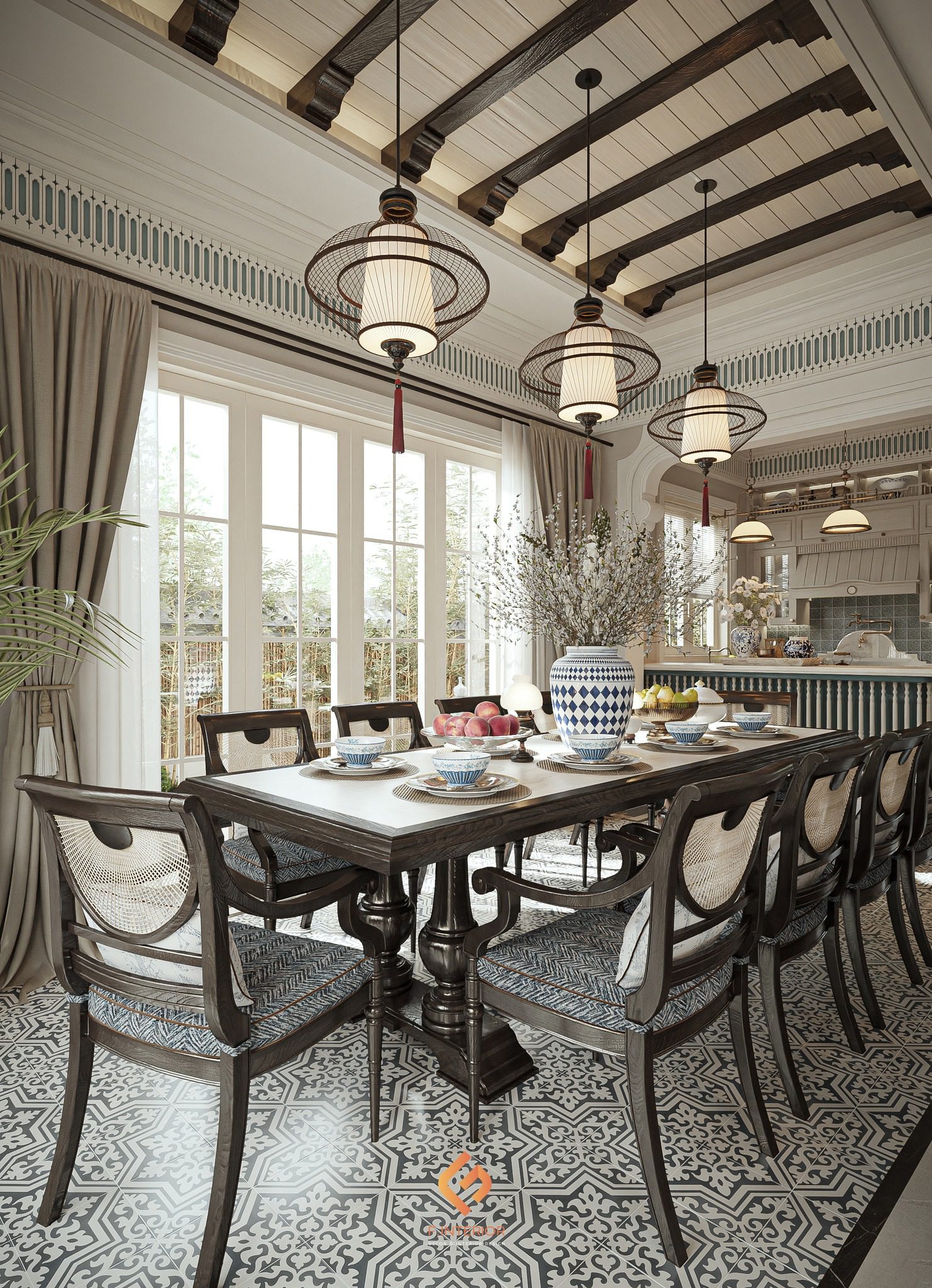 3Ds Max Indochine Villa Interior Model Download by Nguyen Duc Nam - Ảnh 11