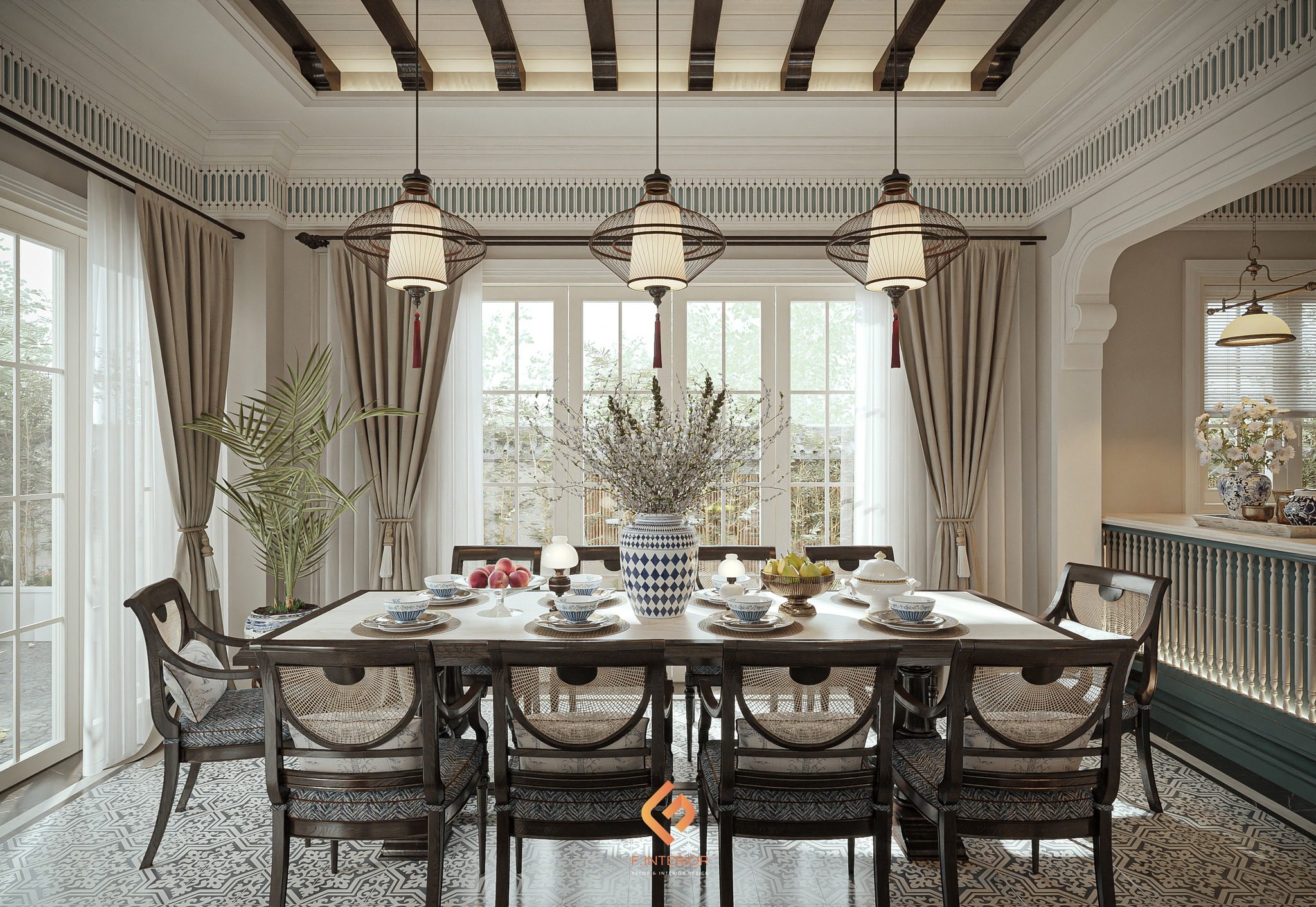 3Ds Max Indochine Villa Interior Model Download by Nguyen Duc Nam - Ảnh 12