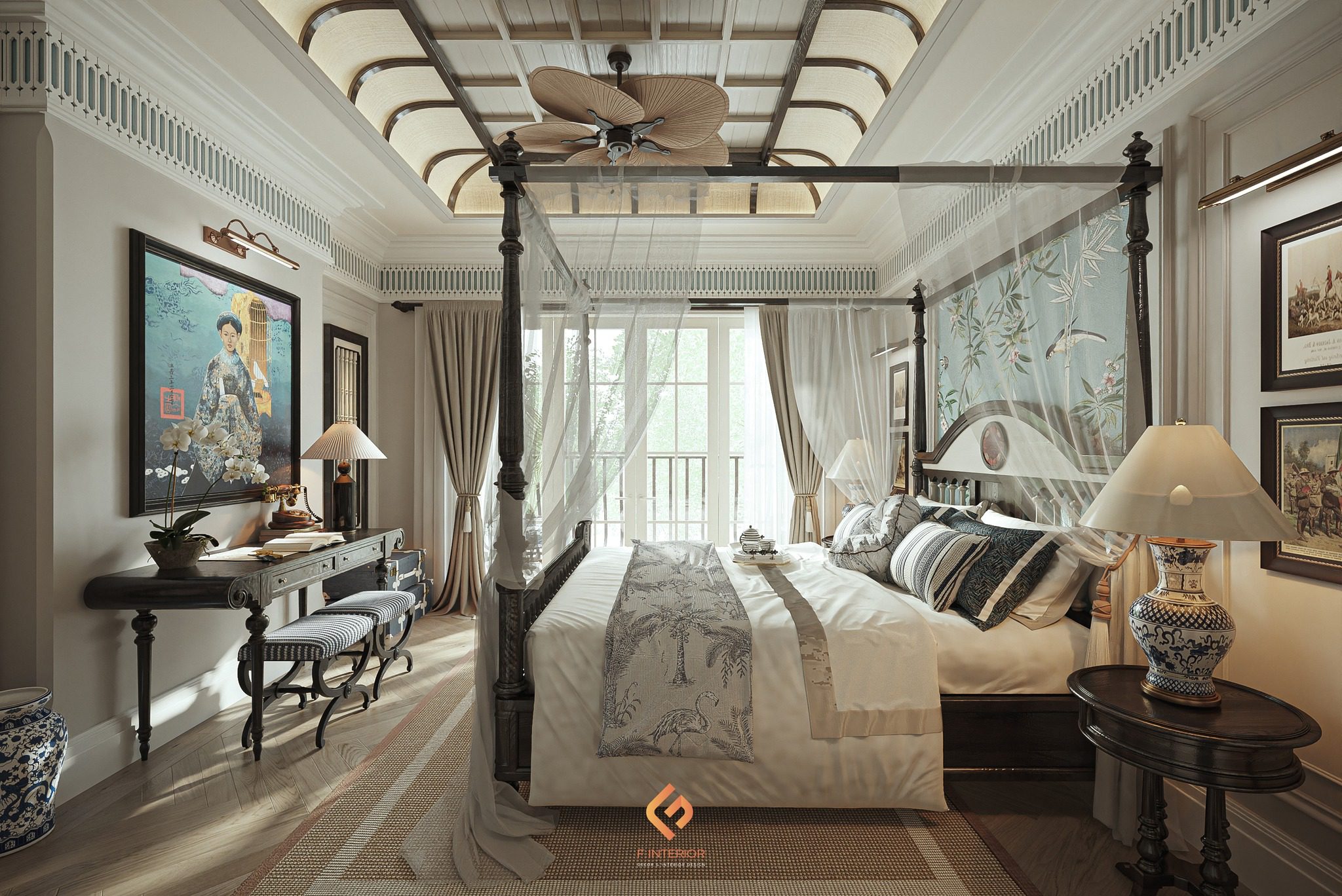 3Ds Max Indochine Villa Interior Model Download by Nguyen Duc Nam - Ảnh 19